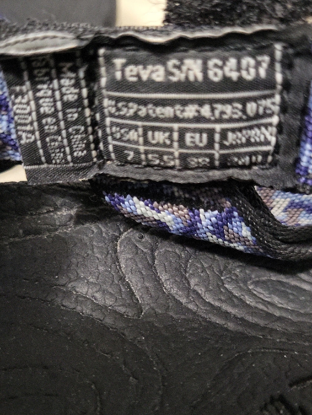 Teva  Black and Blue Sandals Sz 7 women's - Picture 6 of 6